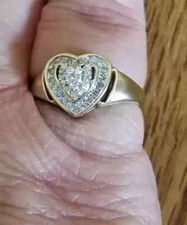 2Ct Round Cut Lab-Created Diamond Heart Engagement Ring 14K Yellow Gold Plated