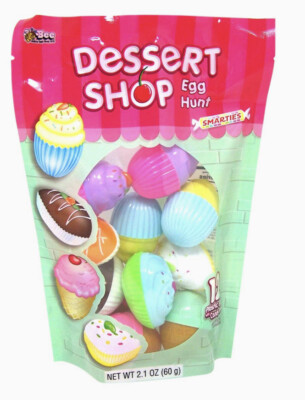 Dessert Shop Egg Hunt With 12 Candy Filled Smarties Easter Eggs,1.9oz-NEW-SHIP24