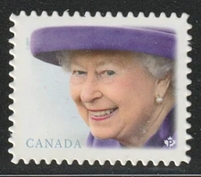 Canada #3137i, Queen Elizabeth II, Die Cut from Booklet, MNH 2019