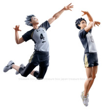 Bandai Haikyu  Posing Figure Kotaro Bokuto  Keiji Akaashi Set Fukurodani