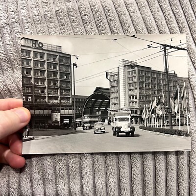 Vintage Postcard Berlin Black White Photo Alexanderplatz