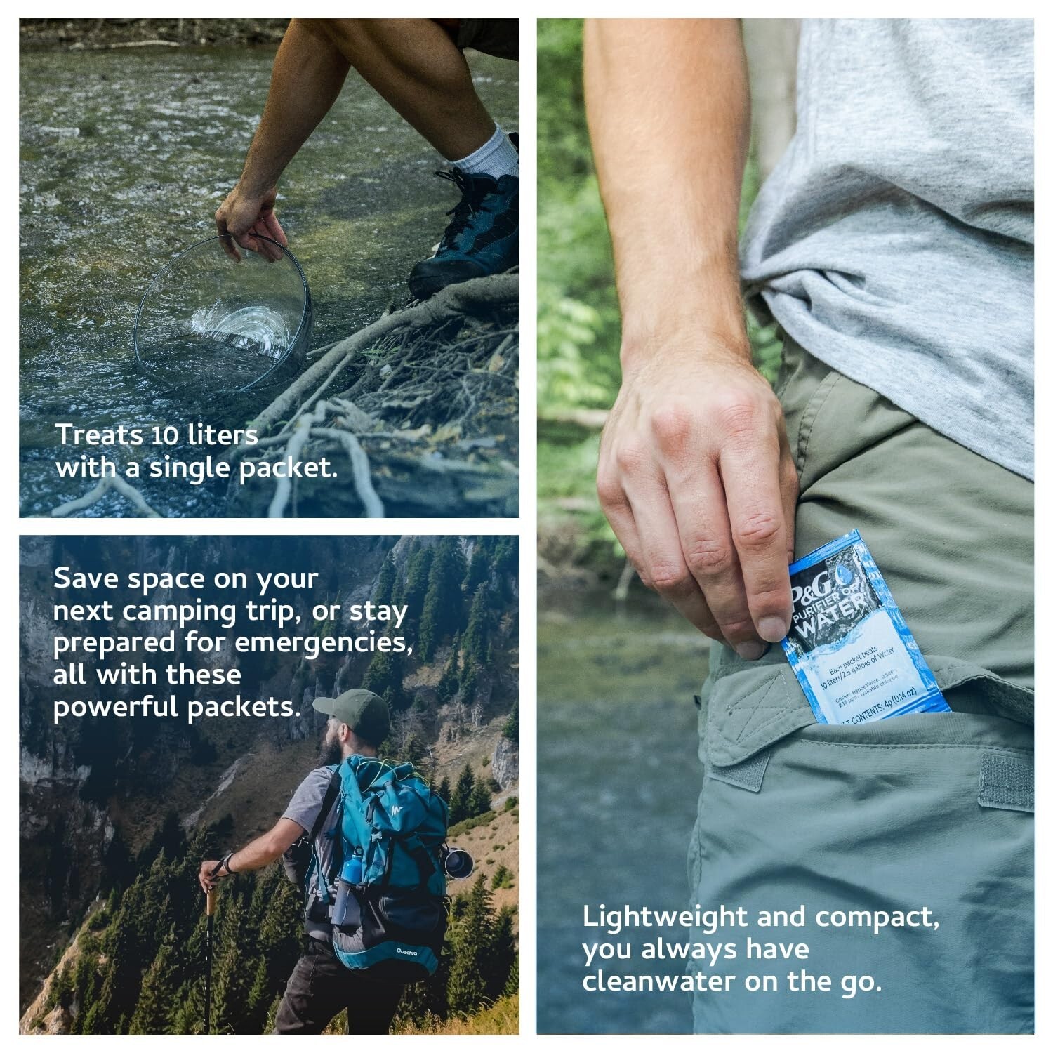 P & G Purifier of Water (12 pack) Water Purifier Packets (Expires July 2027)
