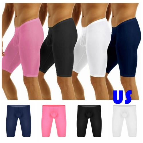 Men Sport Compression Shorts Pouch Boxer Briefs Gym Yoga Base Layer Pants AU - Picture 2 of 38