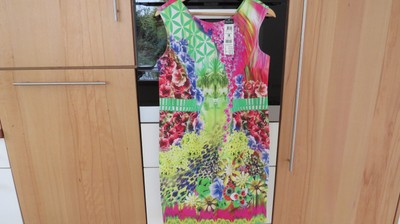 Kleid Betty Barclay S-M 38 Neu Etikett Schlupfkleid gelb grün pink bunt