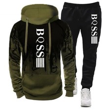 Mens Sports Hoodie Sport Pants Suit Tracksuit...