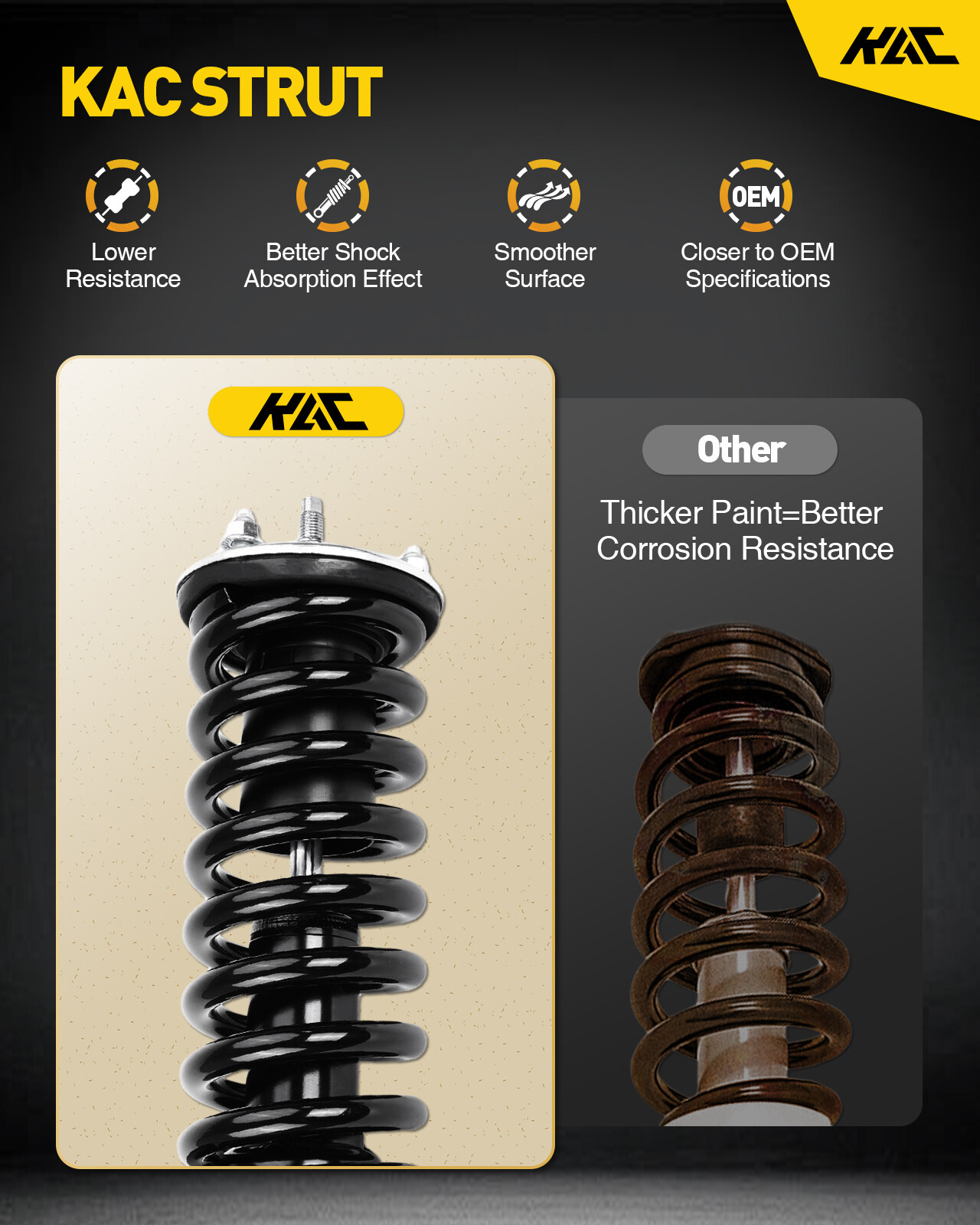 Struts Coil Springs Assembly Complete Strut Assembly Set For Ford ...