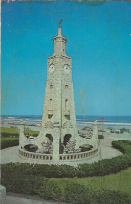 Postcard Famous Clock Tower D A Y T O N A B E A C H time Florida Fl