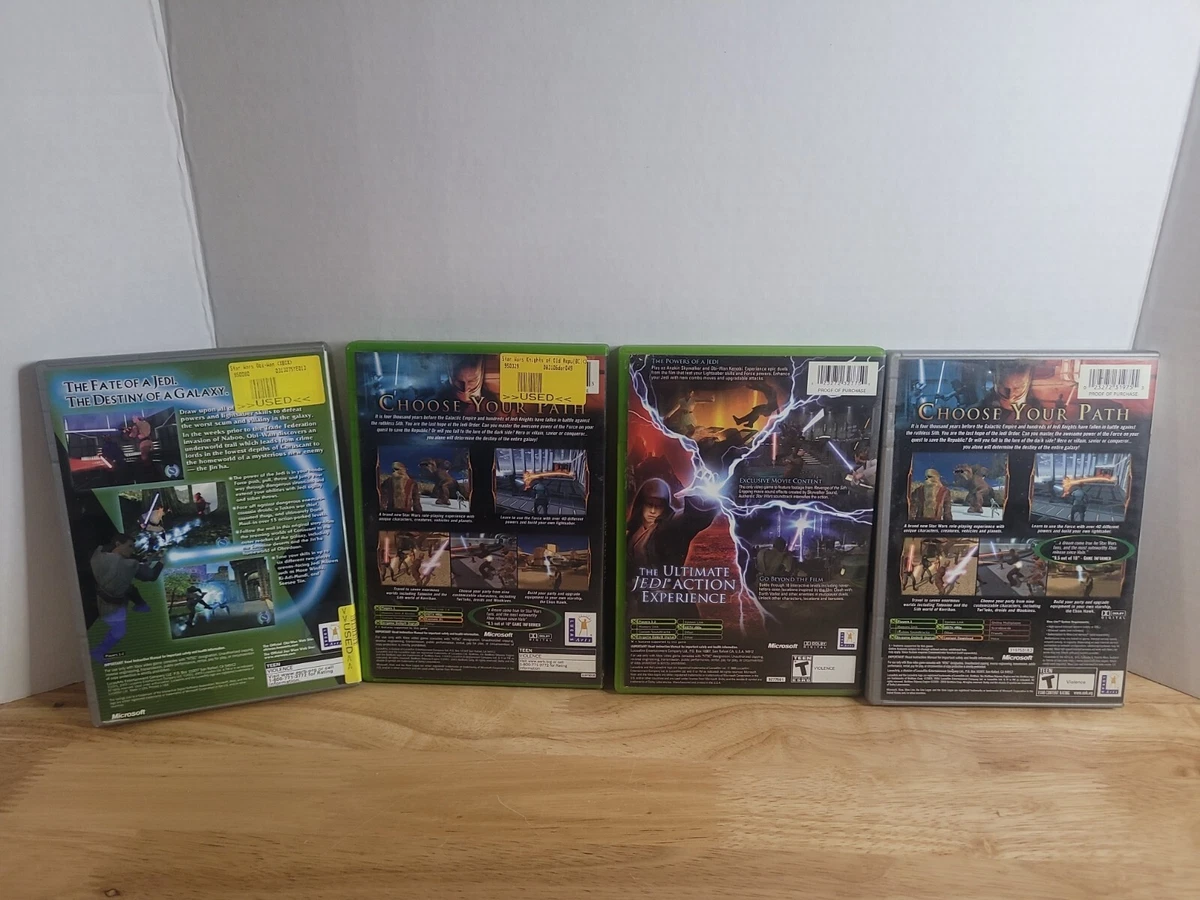 Xbox Lot Of 4 Star Wars games. Obi wan knights of old republic