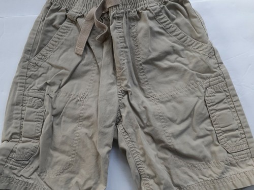 Oshkosh Boys Shorts Cargo Tan Elastic Waist Pull On Drawstring Khaki Size 5 - Picture 3 of 9