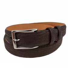 NEW Authentic ASTOR & BLACK Genuine Shark Belt - Chocolate 42 Made In USA 1.25”