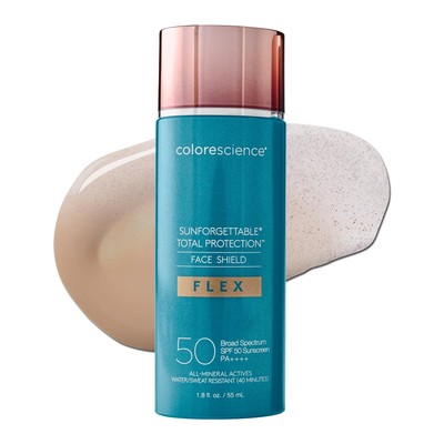 Colorescience Total Protection Face Shield Flex SPF 50 Zinc Oxide Formula Med...