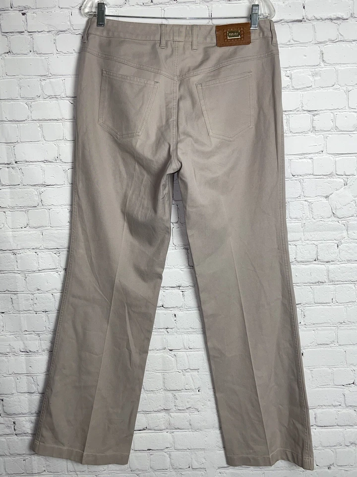 ESCADA Tamara бежевый хаки высоты прямые штанины хлопок брюки размер 40 - Изображение 4 из 4