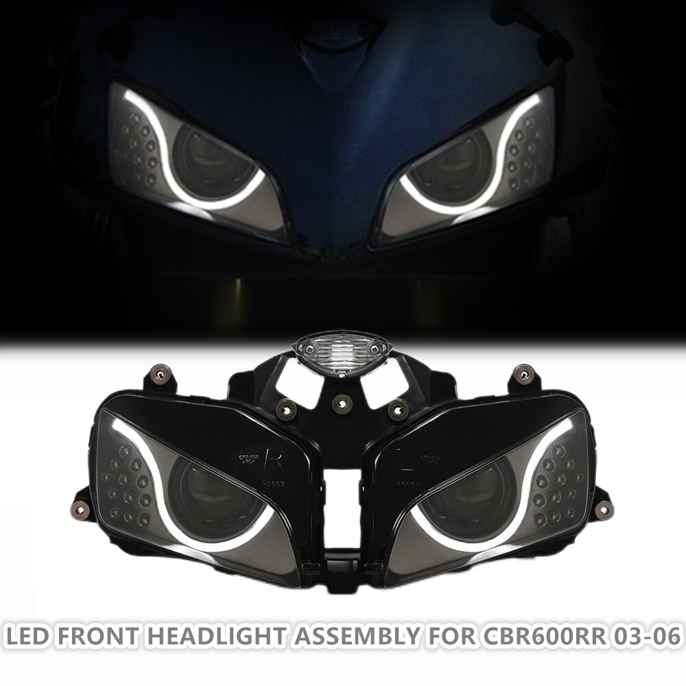 1X LED Motorcycle Headlight Assembly for Honda CBR600RR 2003-2006