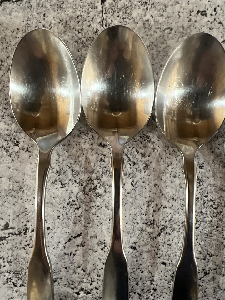 3 Oval Place Soup Spoons 1 Teaspoon Oneida Community Paul Revere