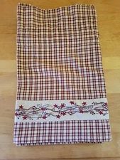 The Country House Primative Winter Berry Print Curtain Valance 70x14"