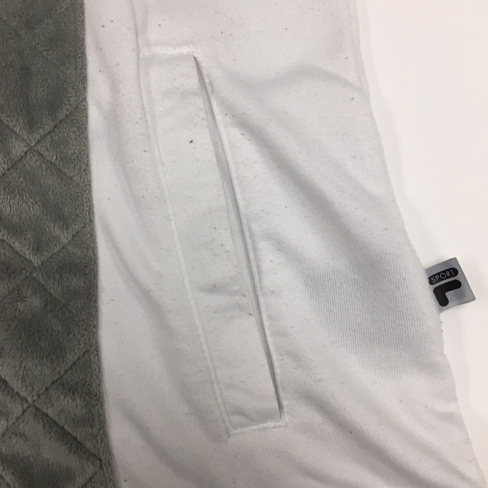 FILA Sport Giacca Leggera Donna Bianca Con Grigio Taglia XL Cerniera Intera Poliestere