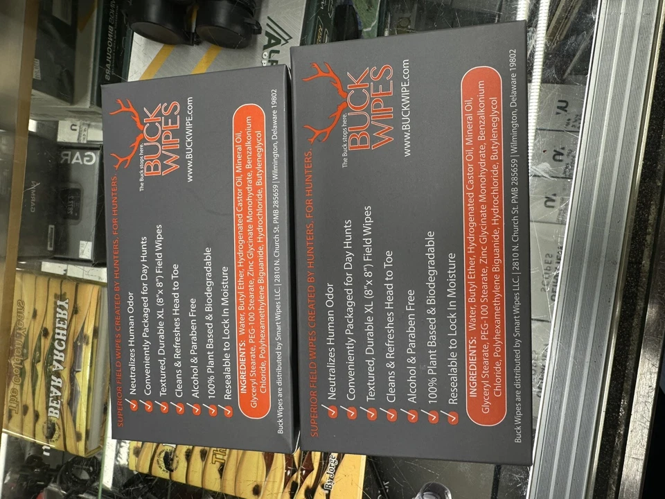 BRAND NEW PACKAGE XL BUCK WIPES FOR THE HUNTER 8X8 XL 2 PACKS OF 7( 5 WIPE PACK) - Image 2 of 4