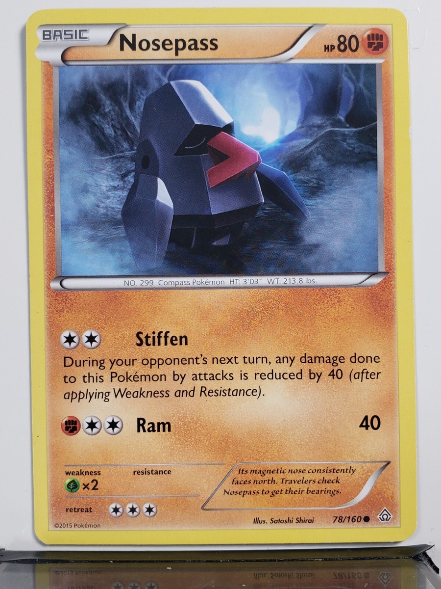 Nosepass 78/160 - LP - XY Primal Clash Pokemon Card $2 Combined Shipping