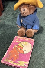 Vintage Paddington Bear Plush 14" Doll Stuffed Toy Eden Toys 1970  s