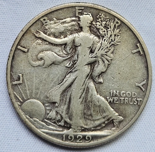 1929-S Walking Liberty Half Dollar VF KEY DATE