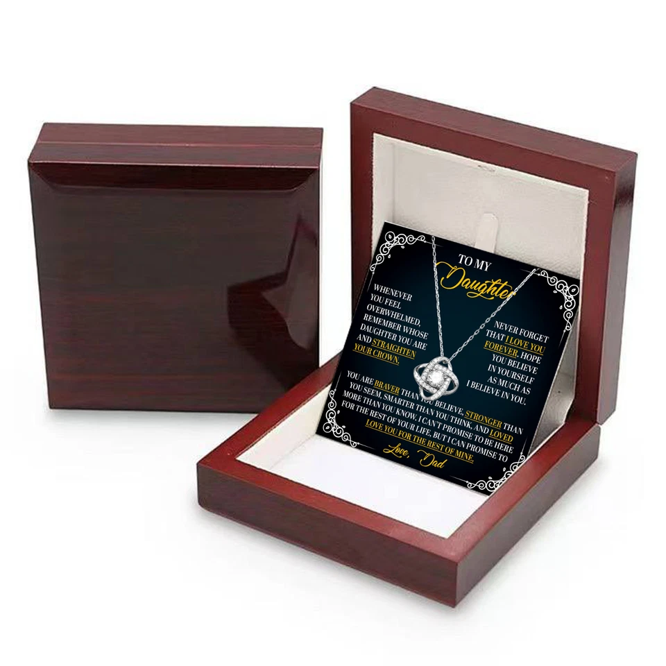 Colar presente para minha filha do pai, presente da filha, nó de amor, presente de aniversário - Imagem 3 de 3