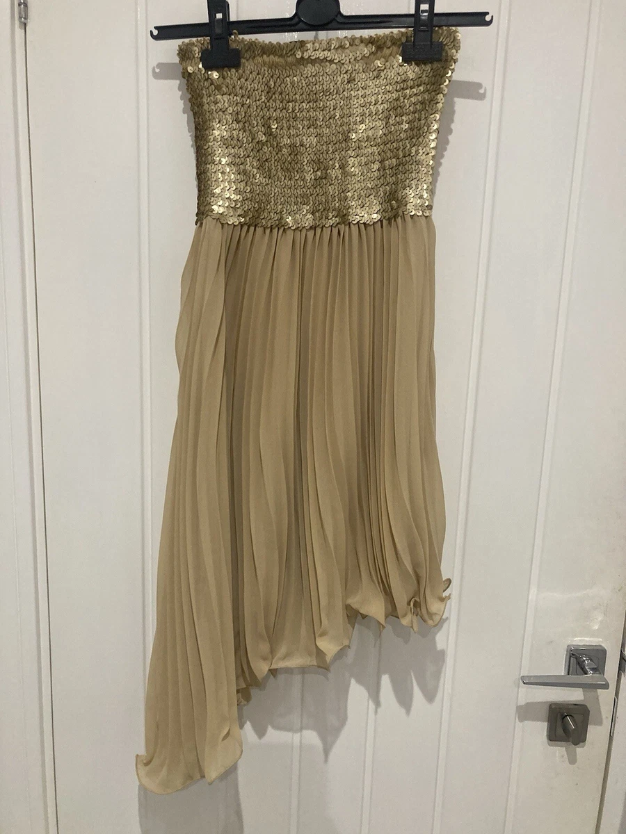 Gold Sequin Boob Tube in Women's Dresses for sale | eBay UK