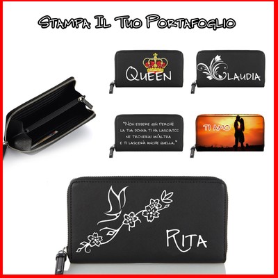 Personalizza Il Tuo Portafoglio Donna Con La Tua Foto O Frase Preferita Ebay