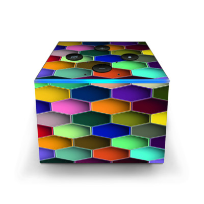 Skins Decals for Amazon Fire TV CUBE + REMOTE / Colorful Octagon Pattern