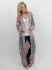 NWT SHOW ME YOUR MUMU DRAGONFLY CAPE DRESS #91 GREY GARDEN LARGE