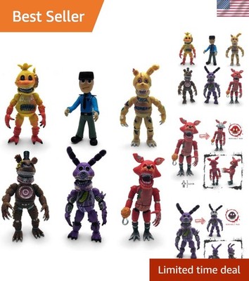 FNAF Game Character Dolls - 6 Collectible Figures with Strong Limb Connections