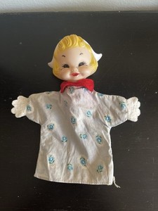 the rushton company vintage Rubber face hand puppet 