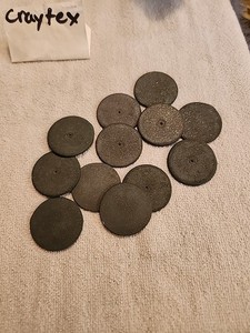 Lot of 12ea. Cratex 1-1/2″ Round × .075.Wheel