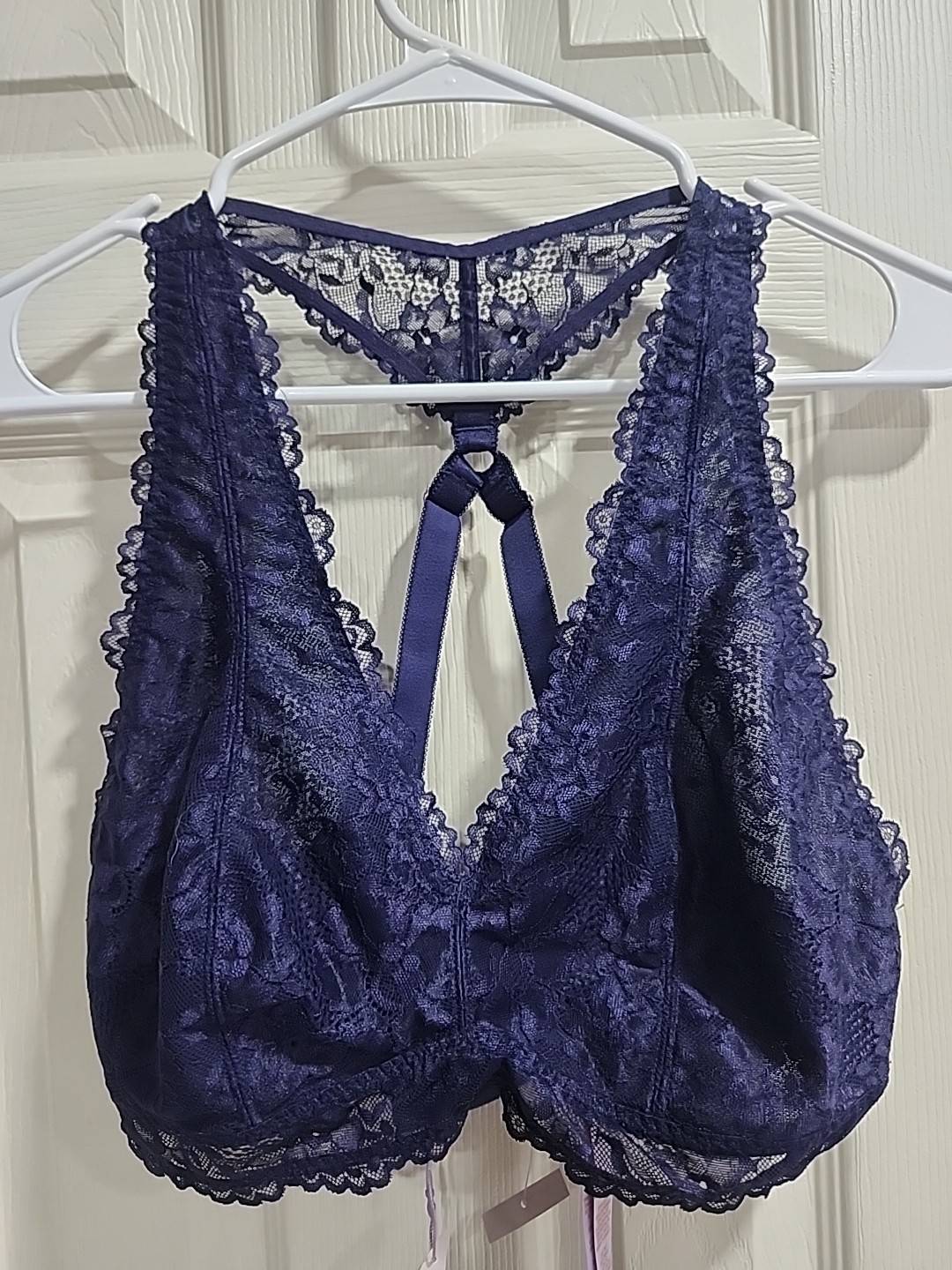 Savage X Fenty 1X Bralette Blue Lace Wireless Pullover RacerBack Rihanna