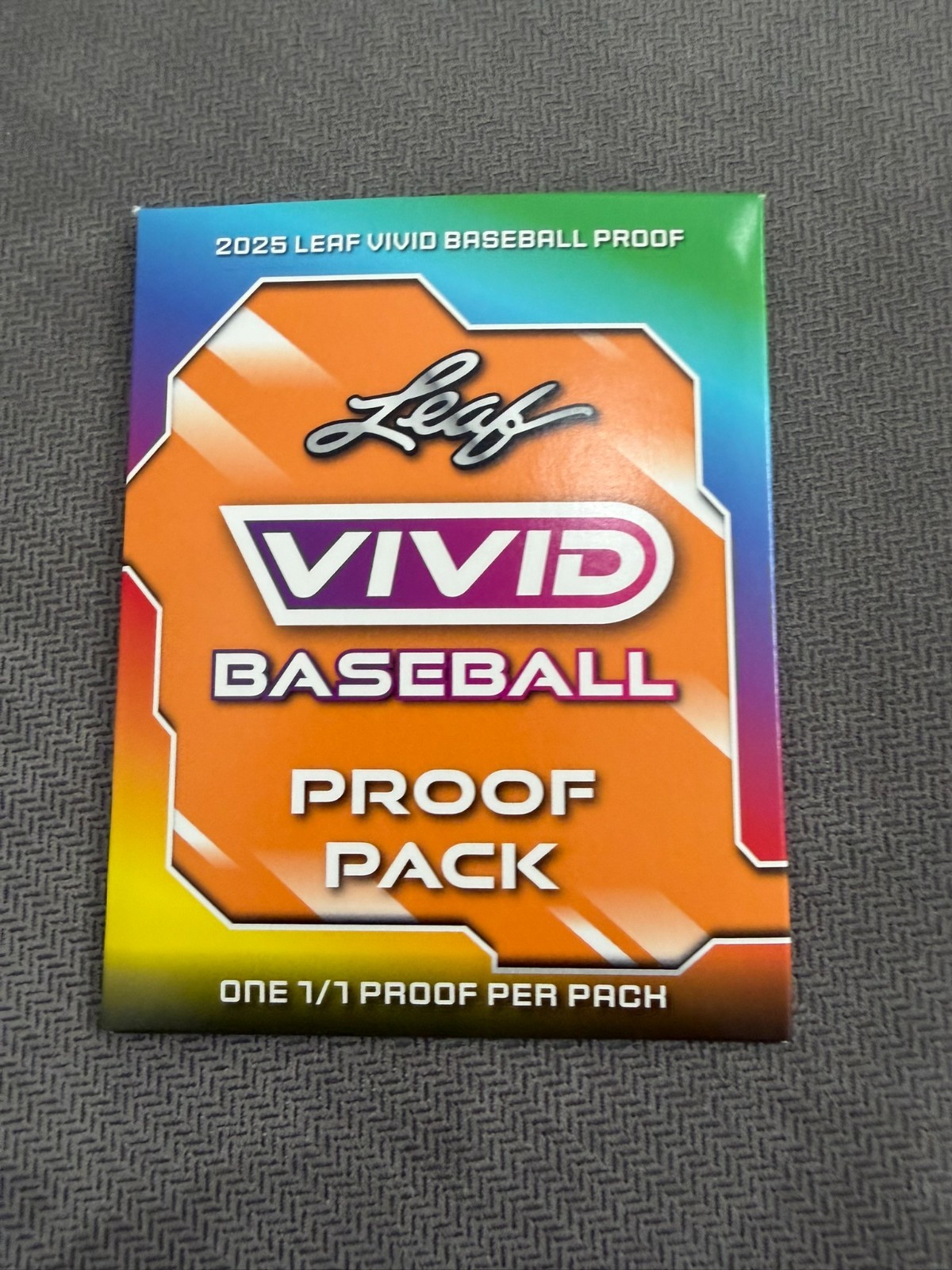 NEW / SEALED One 2025 Leaf Vivid Baseball 1/1 Factory Proof Pack FREE SHIPPING