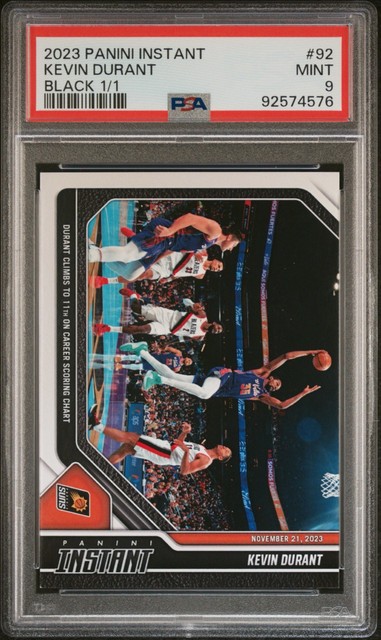 2023 Panini Instant Kevin Durant Black #92 1/1 PSA 9 MINT