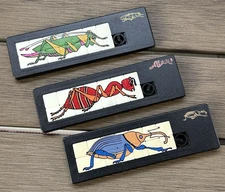 3 Bad Salzuflen Pussycat Slide Insect Tile Puzzle 6" Germany Ant Beetle GHopper
