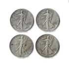 Lot Of 4 Walking Liberty Half Dollar 1943 90% Silver 1.44676 Troy OZ