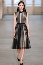 RED VALENTINO Silk Cocktail Dress Women's SZ 4 - Lace/Nude