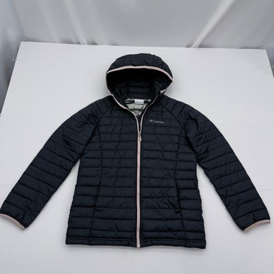 Columbia Powder Lite Omni-Heat Puffer Jacket Girls Large 14-16 Hooded Quilted
