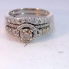 Lady's Diamond Wedding Set 57 Diamonds 1.20 Carat T.W. 14K White Gol MI1060431 