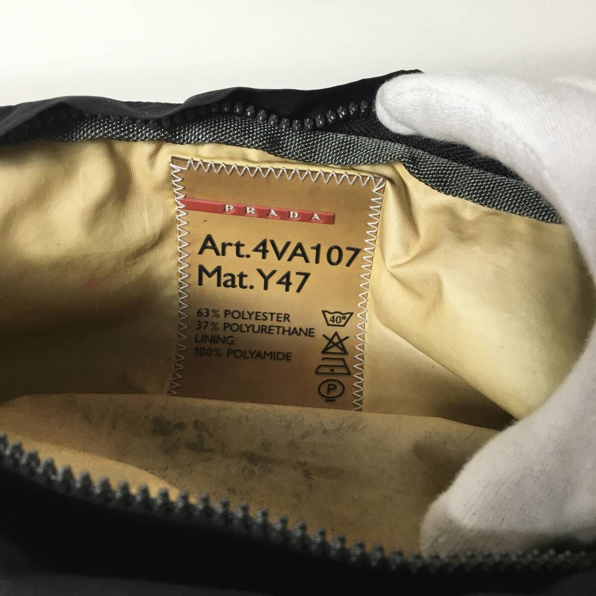 Prada Body Bag 77B131 Black Canvas Purse Vintage Authentic thumbnail 10