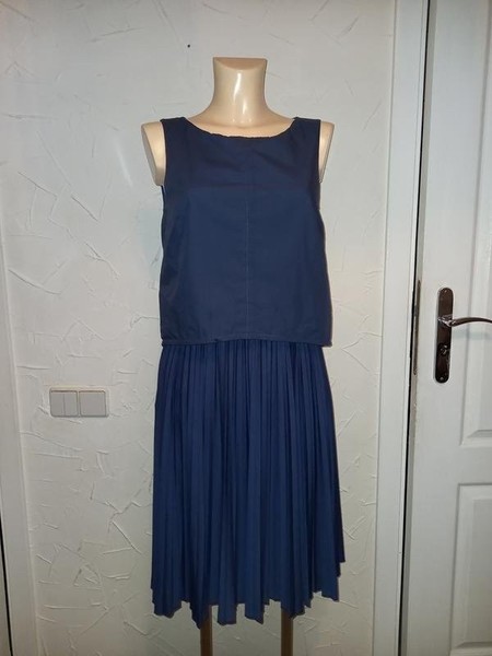 Women Weekend Max Mara Dress Navy Cotton 36 / S /