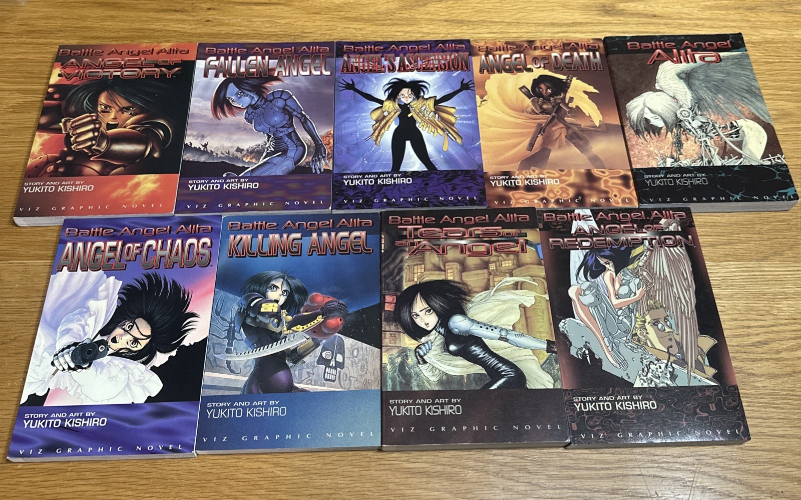 Battle Angel Alita Yukito Kishiro Viz Novela Gráfica Manga Anime Serie 9 Libros 1