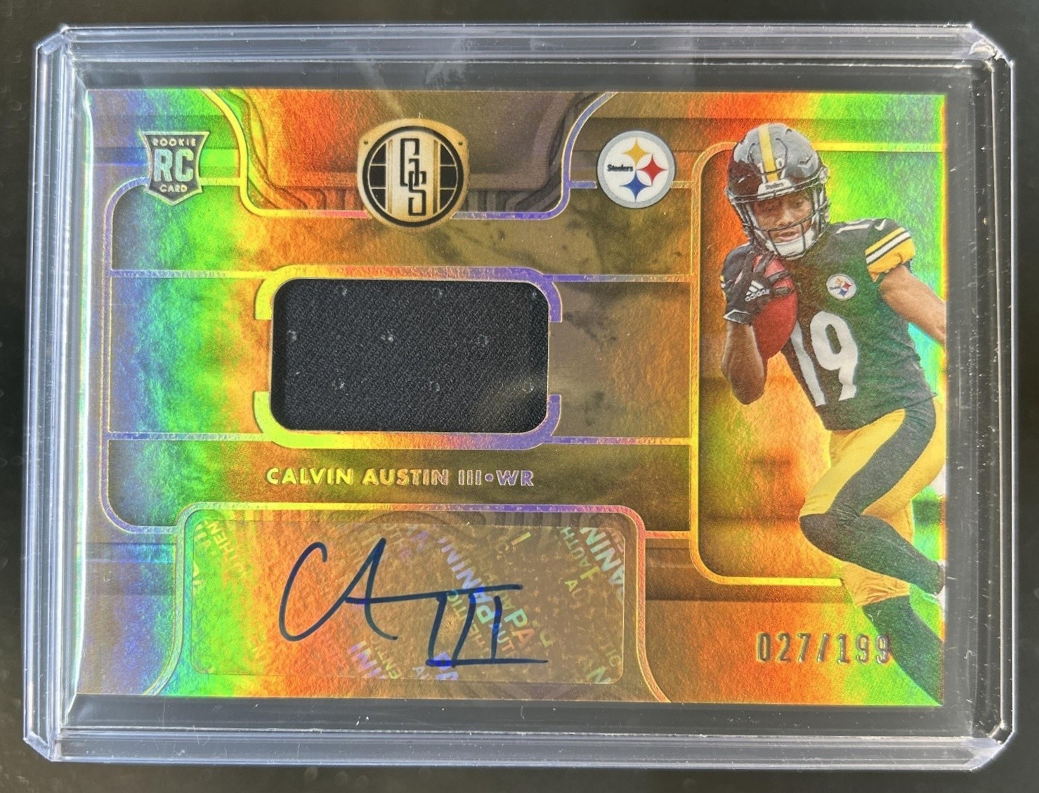 Calvin Austin Panini Gold Standard #242 Rookie Jersey Autograph