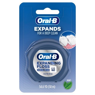 Oral-B Expanding Dental Floss for a Deep Clean, Mint 54.6 yds 300410110413VL