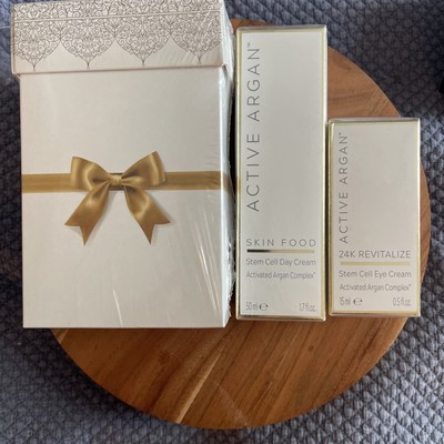 Active Argan 24k Revitalize Stem Cell Eye Cream, Day Cream Resurfacing Serum Lot