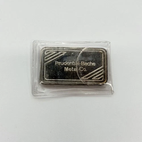 Vintage Prudential Bache Metal Co 1oz .999 Silver Original Sealed Bar Bullion