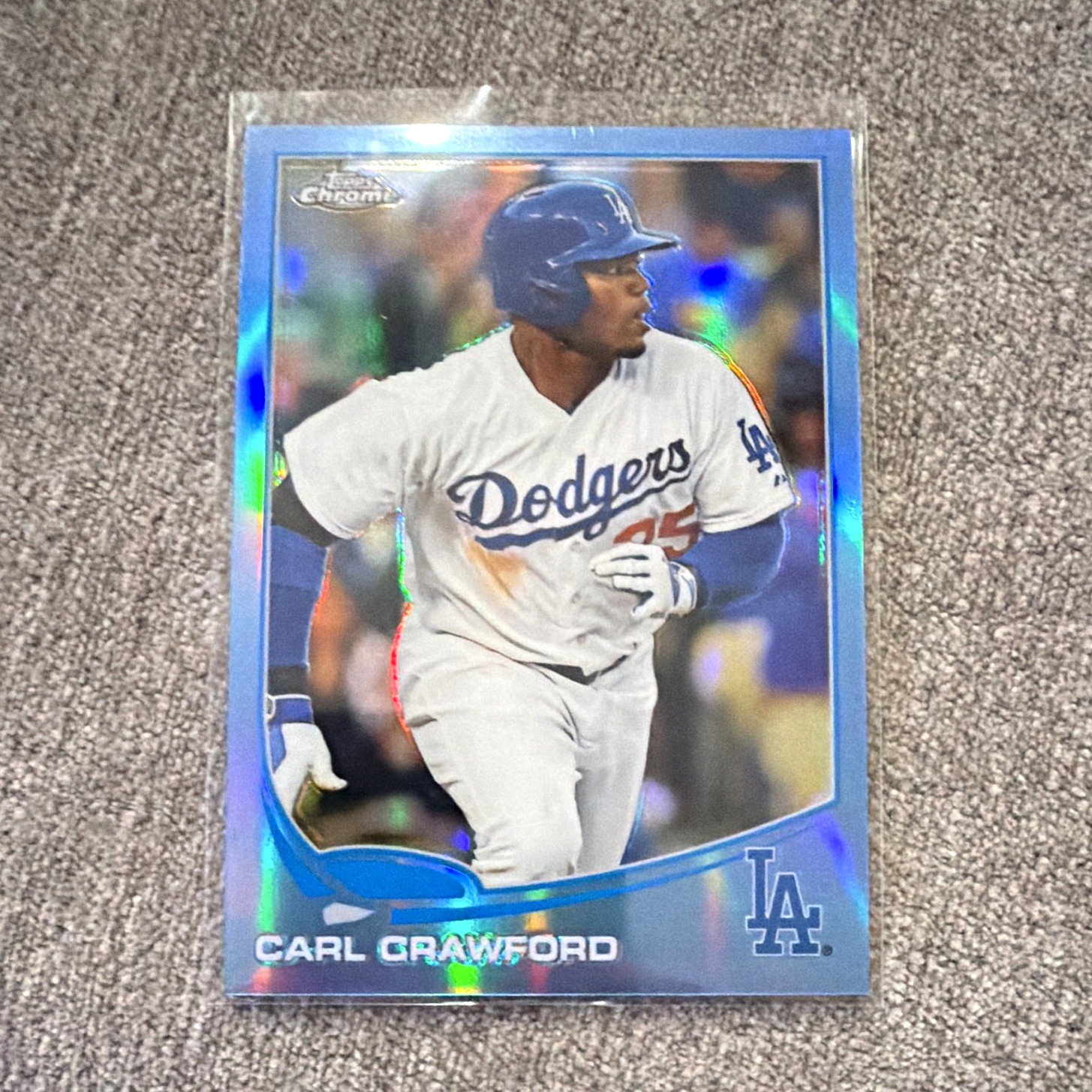 Topps 2013 Chrome Carl Crawford Blue Refractor #56 Los Angeles Dodgers /199