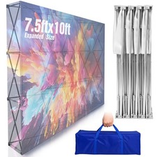 Maeklon 7.5 x 10 Ft Portable Pop Up Display Stand, Aluminum Trade Show Frame 