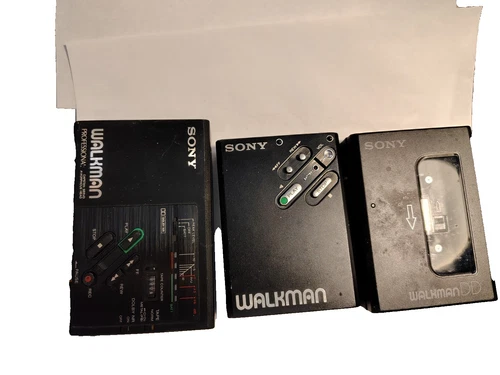 3 Vintage Sony Cassette Players and or Recorder